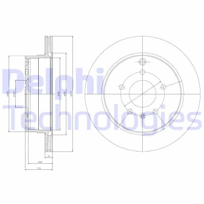 Image de DELPHI BG4069 Disque de frein 303 20 5 ventilé huilé non traité sans roulement roue, bague ABS CHEVROLET: Captiva, OPEL: Antara