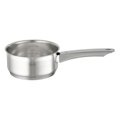 Image de RÖSLE Casserole CHARM Récipient de Cuisson Universel en Inox 18/10 et Graduation Intérieure Compatible Induction, Passe au Lave Vaisselle, 16 cm, Tons Argentés