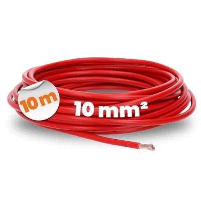 Image de Lapp 4520045 H07V K 10 mm² Rouge I Câble de Câblage flexible Fil simple en PVC Toron
