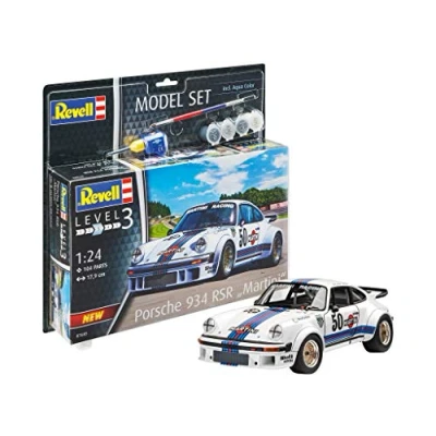 Image de Revell Model Set 67685 Maquette de Voiture Course Porsche 934 RSR &#039;Martini&#039;, 1/100, Blanc