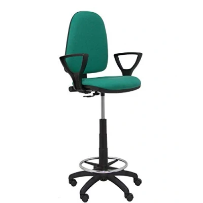 Image de Piqueras y Crespo T04CP Tabouret Ergonomique réglable en Hauteur Repose Pieds et roulettes de parquet