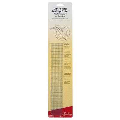 Image de Sew Easy Règle à couture et patchwork Différentes formes tailles, Quilt and Sew: Circle Scallop Ruler