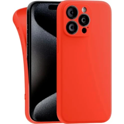 Image de MyGadget Coque Compatible avec Apple iPhone 15 Pro Max Case TPU Souple &amp; Soft Cover Protection Extra Fine Légère Étui Coloré Anti Choc Orange