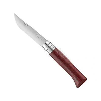 Image de Opinel N08 Padouk Couteau Pliant de Poche Bois en Acier Inoxydable Coffret à Offrir Lame INOX 8,5 cm et Manche