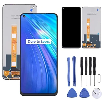 Image de NB+ Écran tactile LCD de rechange pour Realme 6 RMX2001 6,5&quot; 2020 Lentille en verre noir sans cadre avec outils