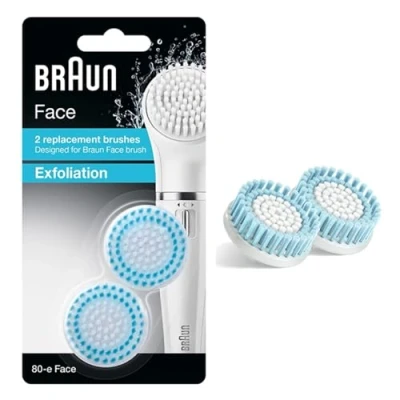 Image de BRAUN Face Brosse Exfoliante pour Nettoyer les Pores en Profondeur Lot de 2 Brosses Remplacement