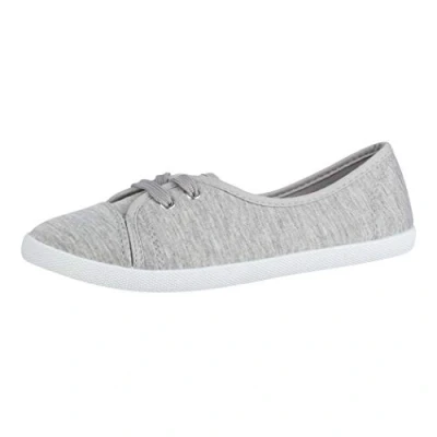 Image de Elara Ballerines Femme Lacets de Baskets Chunkyrayan BD1413 Grau 42
