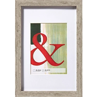 Image de walther design cadre photo gris 10 x 15 cm verre véritable Stockholm en bois EA015D
