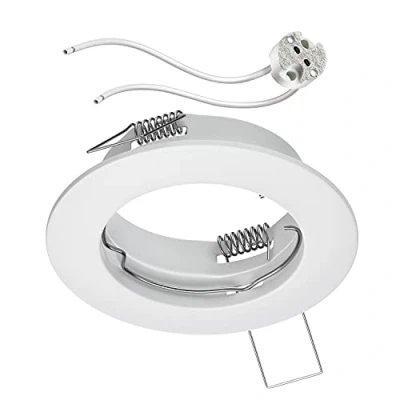 Image de ledscom.de Cadre de montage au plafond FERE blanc mat (LED/Halogène/MR16/50mm) incl. douille GU5.3