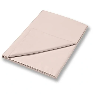 Image de Bianca Drap Plat Simple en Satin de Coton 400 Fils Oyster