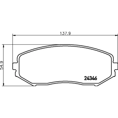 Image de HELLA 8DB 355 012 351 Jeu de plaquettes frein avec indicateur d&#039;usure SUZUKI: GRAND VITARA 2 SUV, 1 Cabriolet