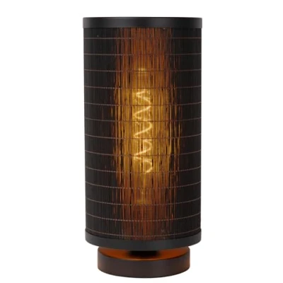 Image de Lucide Lampe à poser Tagalog en bambou, noire