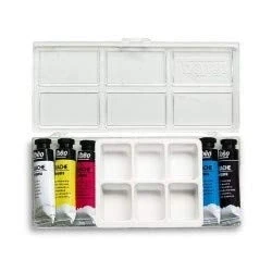 Image de Boite Gouache 5 Tubes 10 Ml Couleurs Primaires + 1 Palette