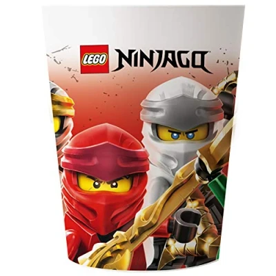 Image de Procos 92856 Lot de 2 gobelets réutilisables Lego Ninjago Capacité : 230 ML Vaisselle fête