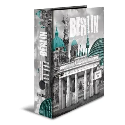Image de HERMA Motif classeur à levier A4 Villes Berlin, dos de 7 cm, en carton robuste, imprimé entièrement l&#039;extérieur et l&#039;intérieur