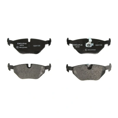 Image de DELPHI LP1423 Jeu de plaquettes frein non préparé pour indicateur d&#039;usure avec tôle anti bruit sans accessoires BMW: 3 Compact, Berline, Coupe