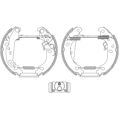 Image de TEXTAR Shoe Kit Pro 84060000 de freins, freins à tambours avec cylindre roue, élément d&#039;ajustage FORD: FIESTA 4, KA 3 portes