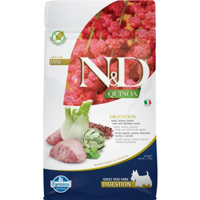 Image de N&amp;D Quinoa Digestion nourriture pour chiens Agneau petit races 800 gr.