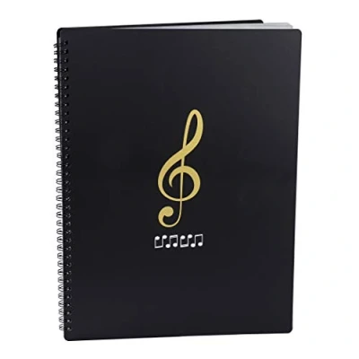 Image de Dossier de rangement pour partitions musique Format A4 20 pochettes G Clef, Sac documents stockage papier chanson musiciens et