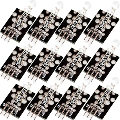 Image de Lot de 12 modules d&#039;émission infrarouge KY 005 3 broches pour Arduino et Raspberry Pi