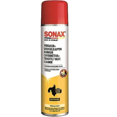 Image de SONAX Carburateur+nettoyant de vannes papillons (400 ml) nettoyage et dégraissage intérieur extérieur du carter des clapets Réf: 04883000