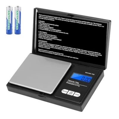 Image de Oderra Balance de Cuisine Precision 700g/0.01g, à Bijoux Portable Avec Écran LCD Rétroéclairé, Contient 2 Piles, Idéal pour Les Bijoux, L&#039;or, Le Café, Herbes et La Nourriture