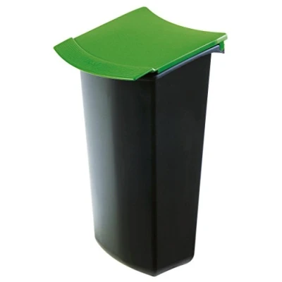 Image de HAN 1843 05, insert à déchets MONDO avec couvercle, élégant et pratique. Pour une parfaite séparation des déchets, 3 litres, noir/vert