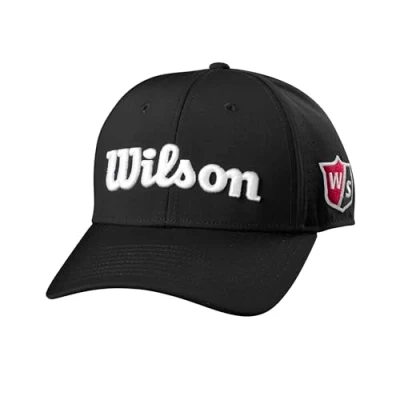 Image de Wilson Casquette, W/S Performance Mesh Cap, Avec maille respirante, Accessoires de golf pour hommes, Noir