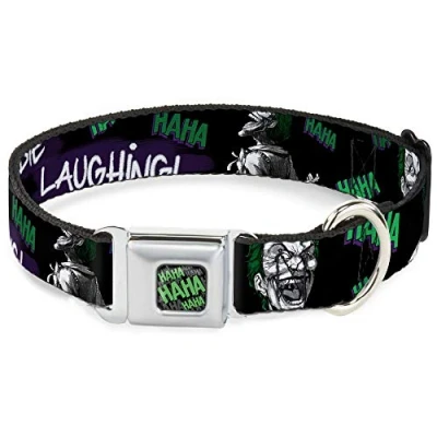 Image de Buckle Down JKK Haha Collier empilé pour Chien Noir/Gris/Vert 38 à 66 cm Taille L