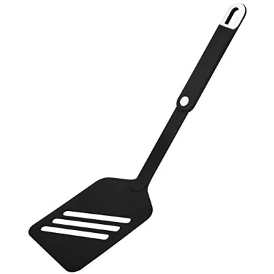 Image de FACKELMANN 24037 Spatule de 30,0 cm, avec poignée Pratique, Partie Fonctionnelle en Plastique pour casseroles et poêles revêtues (Couleur : Noir/Blanc) Quantité 1 pièce