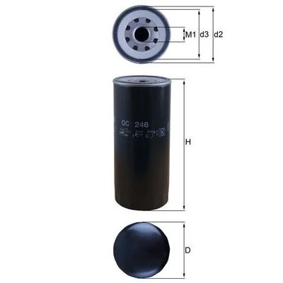 Image de MAHLE ORIGINAL OC 246 Filtre à huile vissé SCANIA: P,G,R,T series, 4 series