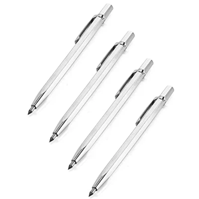 Image de QWORK® Stylos à tracer en carbure de tungstène , pointe a pour le verre, la céramique et l&#039;acier trempé, Lot 4