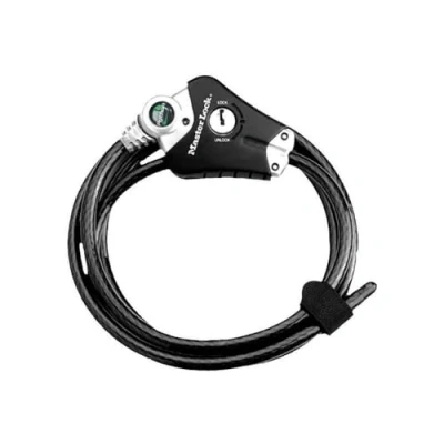 Image de Master Lock Adulte unisexe Câble antivol ajustable, Noir, (Longueur ajustable de 30 cm à 1,8 m) (Solution Brevetée Python)