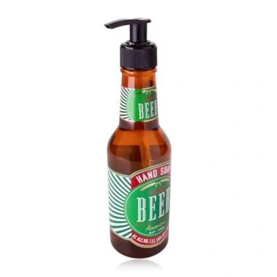 Image de Accentra savon pour les mains en bouteille aspect de bière, 330 ml, dans un distributeur à pompe, liquide, parfum rechargeable