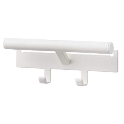 Image de YAMAZAKI 5316 TOWER Cintre pour sac à dos, blanc, Acier/Polypropylène, minimaliste, 26 x 6.5 10.5 c m