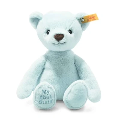 Image de Steiff Soft Cuddly Friends My First Teddybär steckbrief, câlin Ours en Peluche Doux, 242144, Bleu, 1 Stück (1er Pack)
