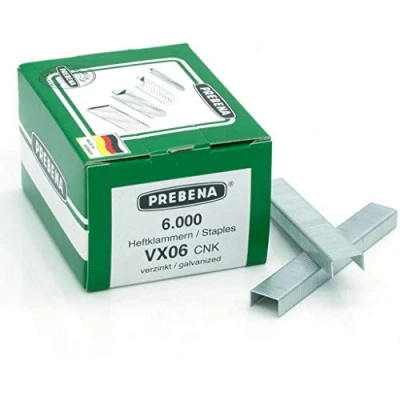 Image de Agrafes VX06CNK 6000 pc(s) Prebena Dimensions (L x l) 6 mm 11.3