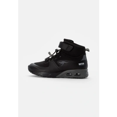 Image de Kangaroos KX Hydro Baskets montantes pour enfants, Taille: 26, Jet black/steel grey Imitation cuir/textile