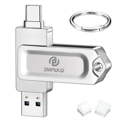 Image de Clé USB pour iPhone 15 et 16 256 Go 3.0 de type C Double photo série / iPad Android PC Mac