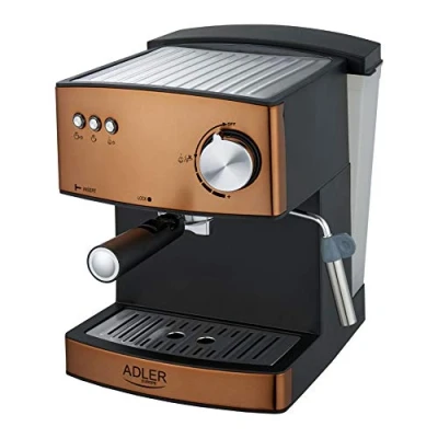 Image de Adler CafetiÃšre Espresso, Aluminium, Doré 31,5 x 33,5 26 cm AD 4404cr