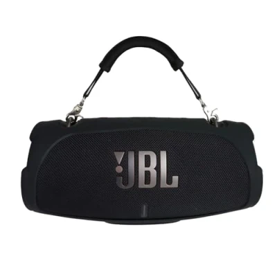 Image de Khanka Dur Silicone de Voyage Housse pour JBL Xtreme 3 Enceinte Bluetooth, Venez avec Une poignée Confortable (Silicone，Noir)