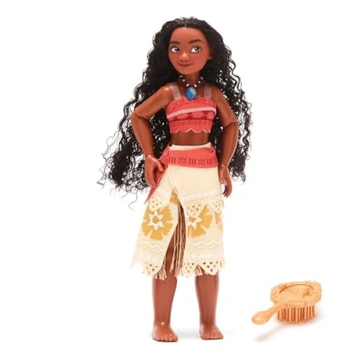 Image de Disney Store Official poupée Classique Vaiana, 26 cm/10&quot;, Princesse entièrement articulée avec Tenue et Mini Brosse à Cheveux, partir de 3 Ans