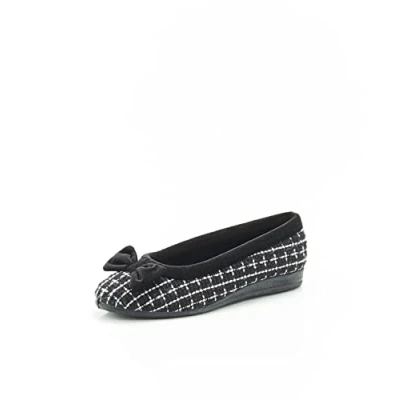 Image de Damart Ballerines, Femme, Taille: 40, Piastrelle nere Textile
