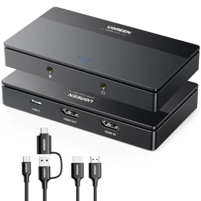 Image de UGREEN Carte Capture Vidéo HDMI USB C 3.0 4K Acquisition 1080P 60FPS Enregistrement en Streaming 60Hz Boucle Compatible avec Switch PS5 PS4 Xbox TV Stick DSLR MacBook Pro iPad PC Caméra