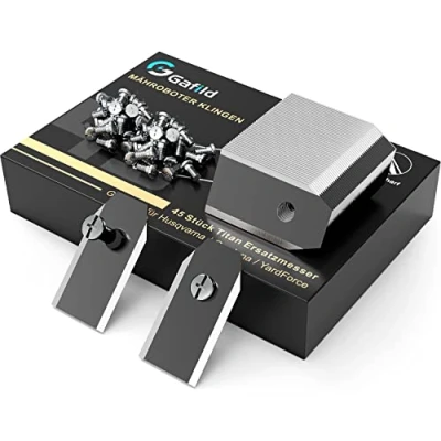 Image de Gafild 45 pcs Lames de Rechange,ame Tondeuse pour Automower et avec Pièces Vis adapté à tous les modèles tondeuses gazon automatiques Jardinier (Black)