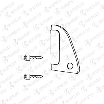 Image de DT Spare Parts 5.60113 Poignée De Porte droit DAF: CF 85, 75, 75