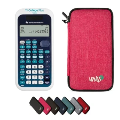 Image de CALCUSO Ensemble de Base Rose avec Calculatrice TI Collège Plus Solar