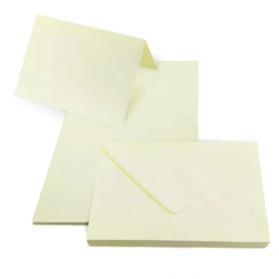 Image de Netuno 25 cartes vierges avec enveloppes B6 crèmes + Rainbow set de pliables et décoratives colorées pour invitations vouex anniversaire