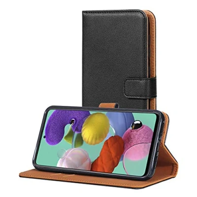 Image de AICEK Coque Compatible Samsung Galaxy A51, Cuir PU pour A51 Housse Portefeuille en Etui Case Noir (6,5 Pouces)