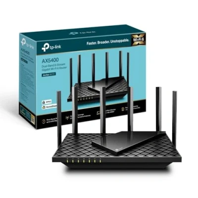 Image de TP Link Routeur WiFi 6 AX 5400 Mbps bi bande, 5 ports Gigabit, antennes à haute performance, OneMesh, WPA3, Contrôle parental, 1 USB 3.0 port, (Archer AX73)